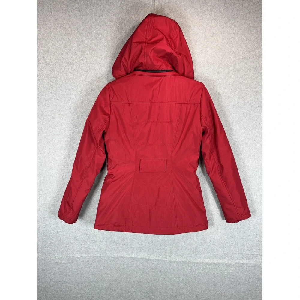 Jessica Simpson Jacket Womens Small Hooded Quilted Parka Faux‎ Fur Winter Coat